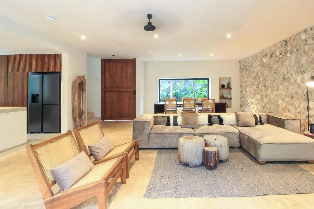 Ferienhaus Elegant Boho Style Villa Jungle Views In Rooftop Deck & Outstanding Raw Pool In Holistika Tulum