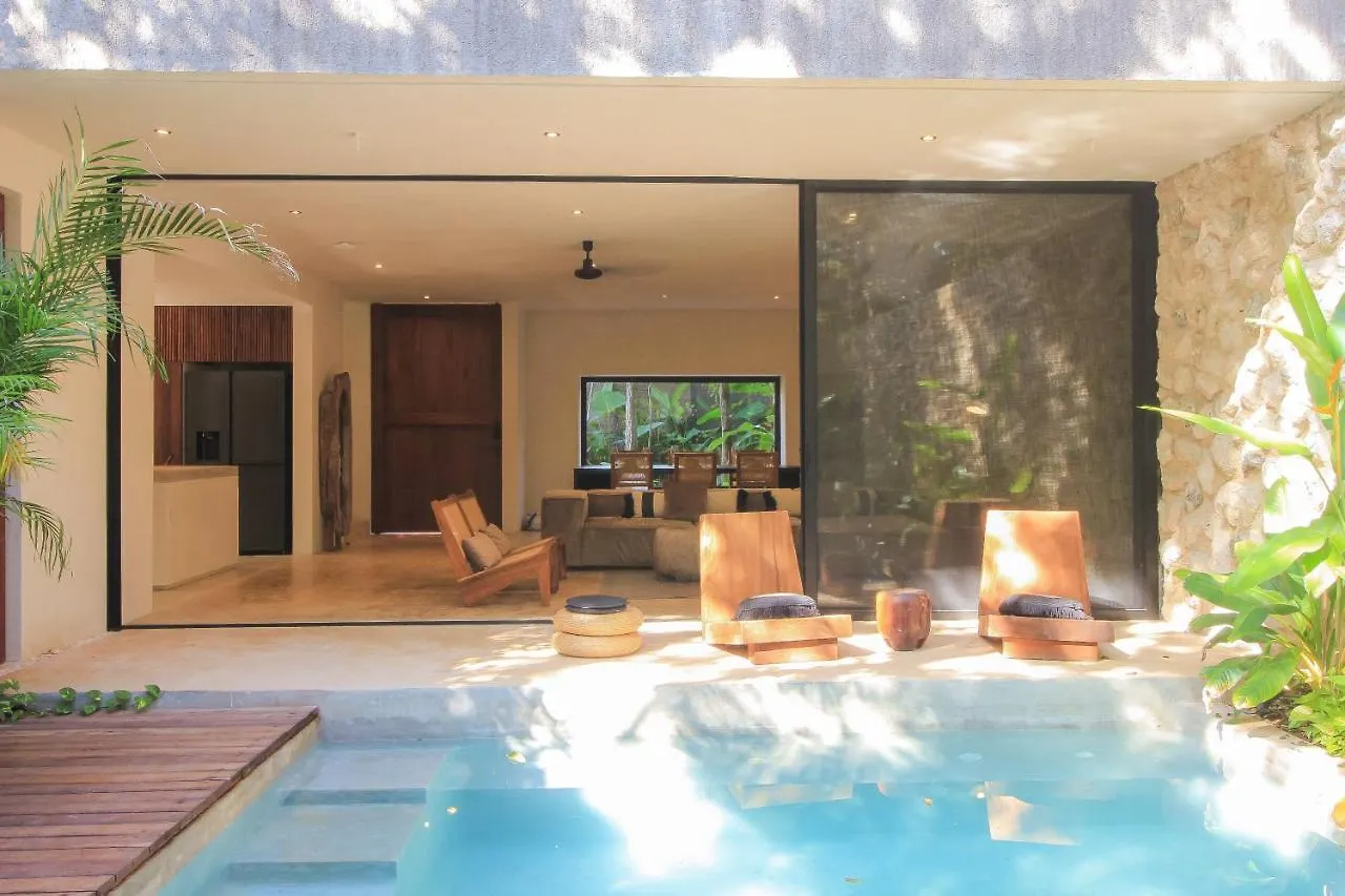 Elegant Boho Style Villa Jungle Views In Rooftop Deck & Outstanding Raw Pool In Holistika Tulum