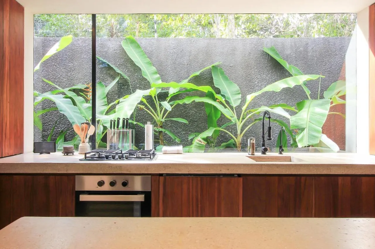 Ferienhaus Elegant Boho Style Villa Jungle Views In Rooftop Deck & Outstanding Raw Pool In Holistika Tulum Mexiko